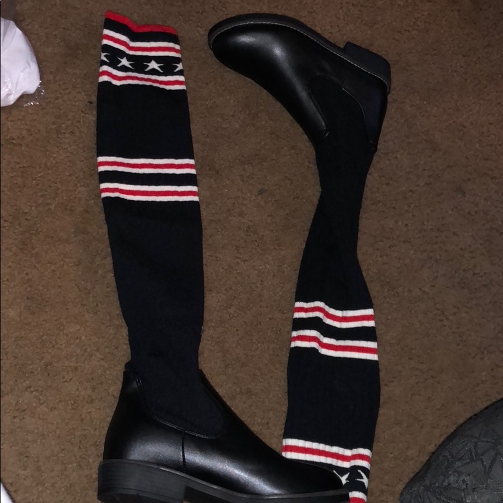 Knee sock boots